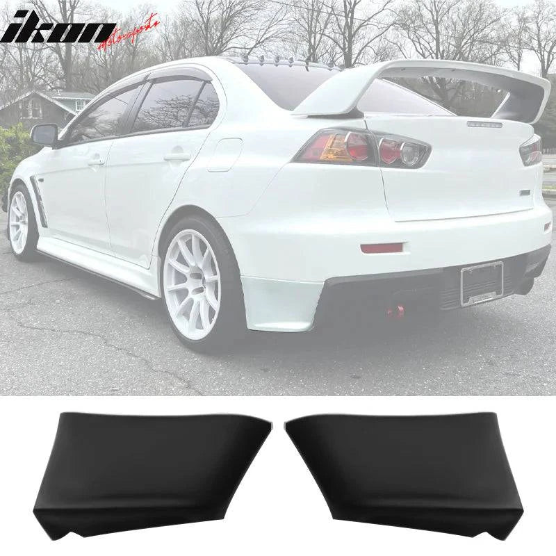 2008-2017 Mitsubishi Lancer EVO Rear Bumper Lip - EVO Style PU Unpainted Spoiler for Enhanced Aerodynamics - Perfect for Car Enthusiasts & Street Racing