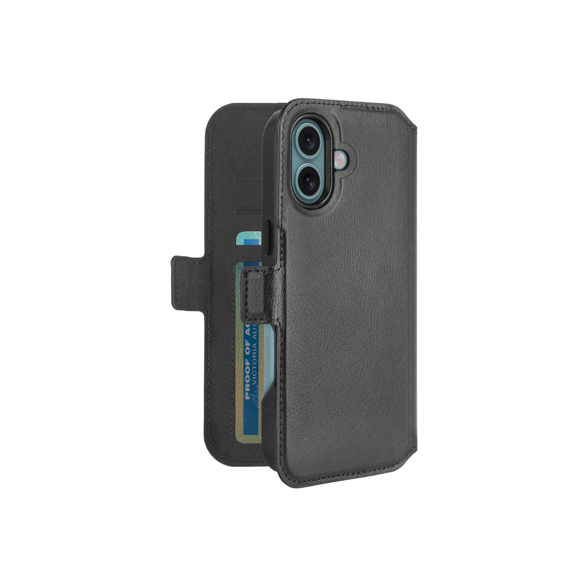 3sixT Neo Wallet MagSafe Compatible iPhone 16 Plus Case - Slim Protective Cover with RFID Blocking & Card Holder - Perfect for Everyday Use, Travel & Business (Black)