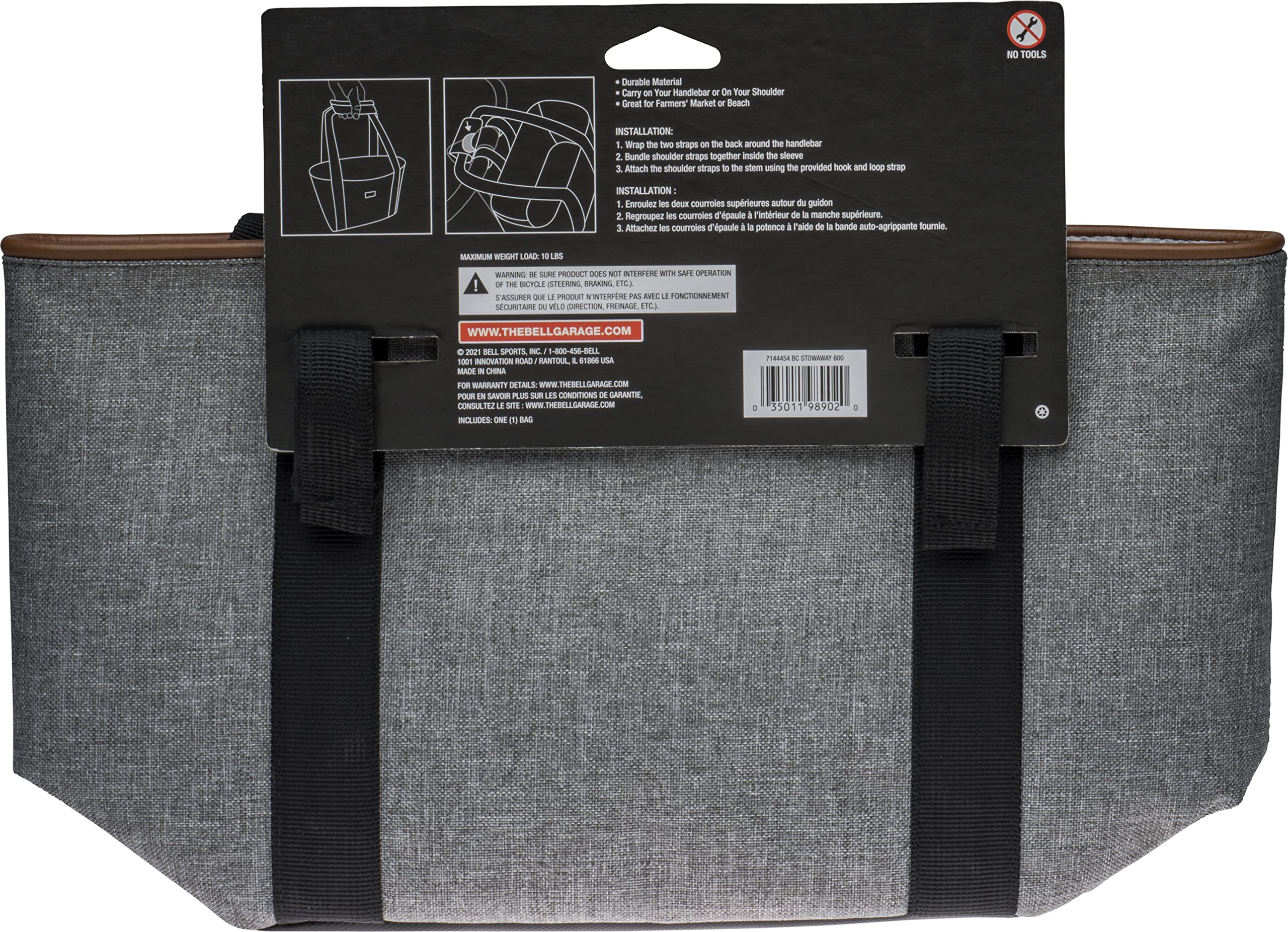 BELL Stowaway Top Tube Bicycle Bag - Waterproof Bike Storage for Phone, Keys & Tools - Perfect for Mountain, Road & Commuter Bikes