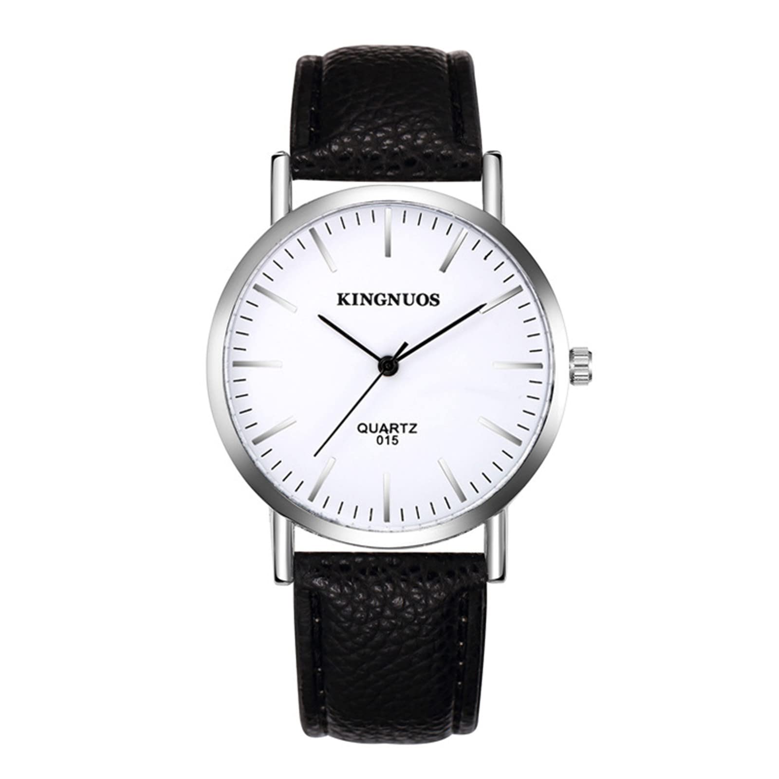 Men and Women's Casual Leather Analog Quartz Watch - Plus Size Watches for Larger Wrists - Perfect for Office, Daily Wear, and Gift Giving