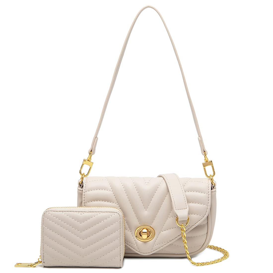JEEHAN Quilted Crossbody Bags for Women - Stylish Designer Shoulder Handbag Small Purse with Adjustable Strap | Perfect for Work, Travel & Everyday Use