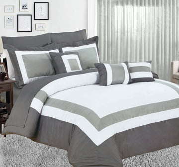 10-Piece King Size Comforter and Sheet Set in Charcoal Gray - Ultra Soft Bedding for Luxurious Sleep & Hotel-Style Comfort