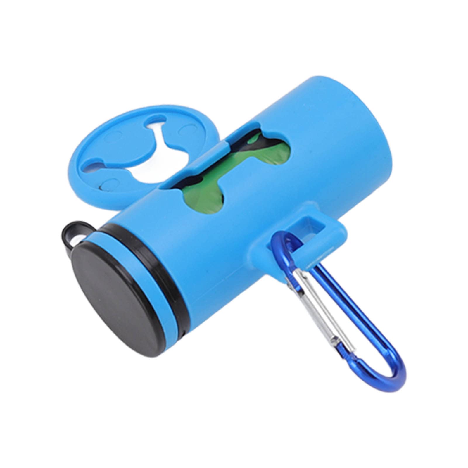 **Eco-Friendly Dog Poop Bag Dispenser with Metal Clip - Biodegradable, Thickened Waste Bags for Easy Cleanup (Dark Blue, Includes Dispenser Box & 1 Roll Bags) - Perfect for Dog Walking, Park Visits & Outdoor Adventures**