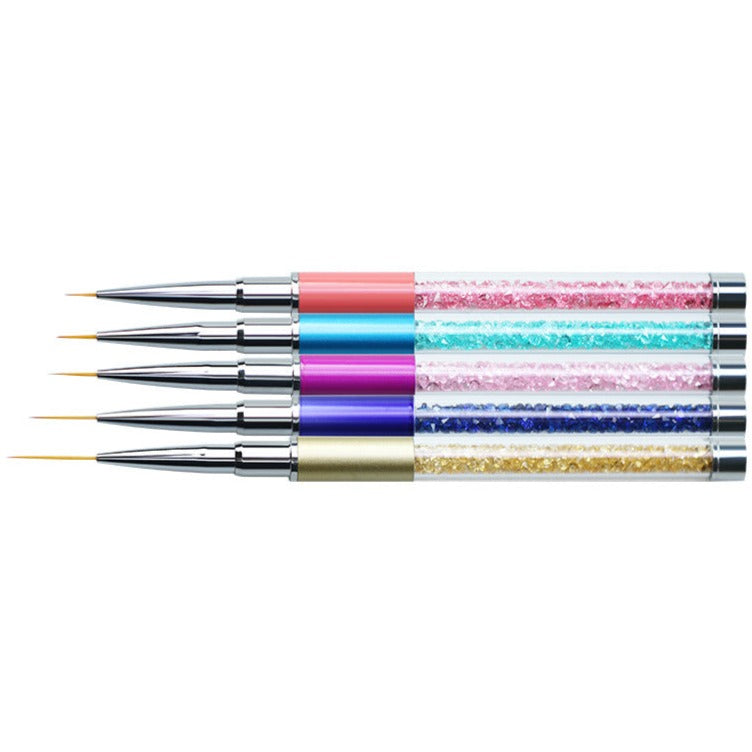 Professional Nail Art Liner Brushes Set - 10 Multi-Colored Fine Tip Paint Brushes for Acrylic, Gel & Nail Polish - Perfect for Salon, Home Manicure & Nail Design Art