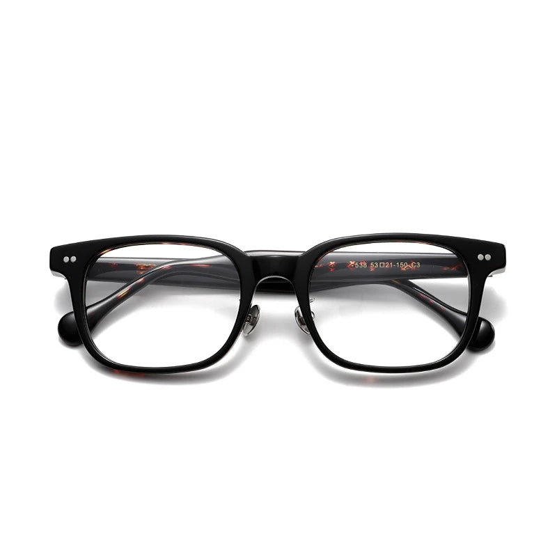 Aror Unisex Full Rim Big Square Acetate Eyeglasses 842538 - Stylish & Durable Frame for Men & Women - Perfect for Reading, Driving & Fashion Accessories