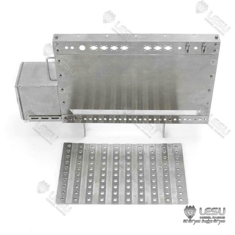 1/14 LESU Metal Protective Cover Pedal Set for Tractor Truck Dumper - Heavy Duty Toolbox Guardboard & Taillight Air Tank Accessories - Perfect for RC TAMIYA Model Cars and DIY Construction Projects