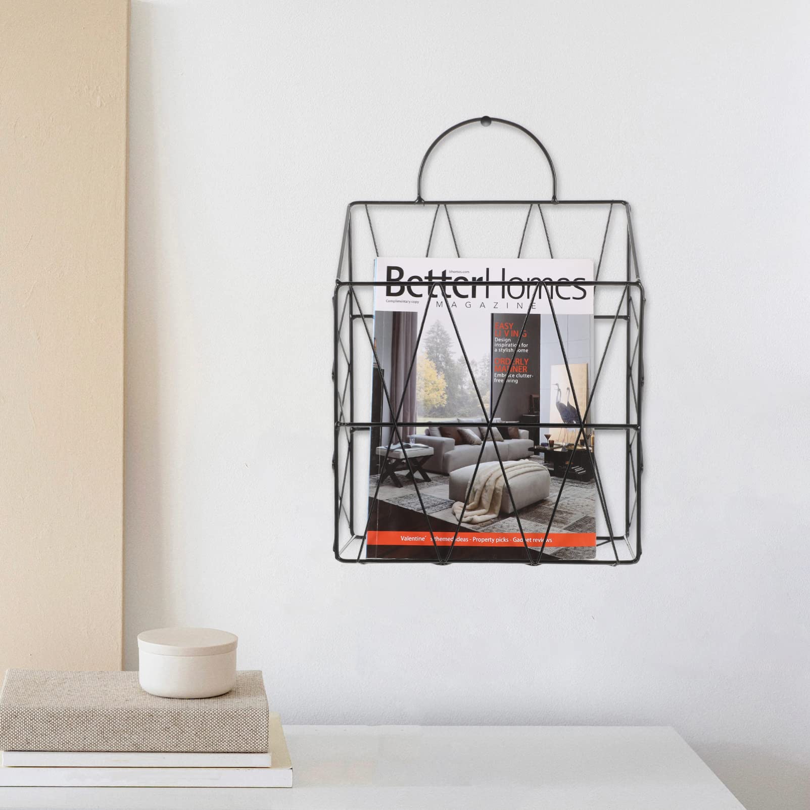 Artibetter Wall Mount File Holder - Office Desk Organizer for Books, Magazines & Papers - Home & Office Use