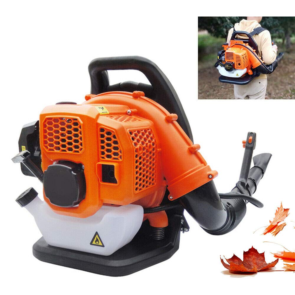 42.7CC Gas Powered Backpack Leaf Blower - Professional 2-Stroke Lawn Care Equipment with Air Cooling System for Yard Maintenance, Landscaping & Fall Cleanup
