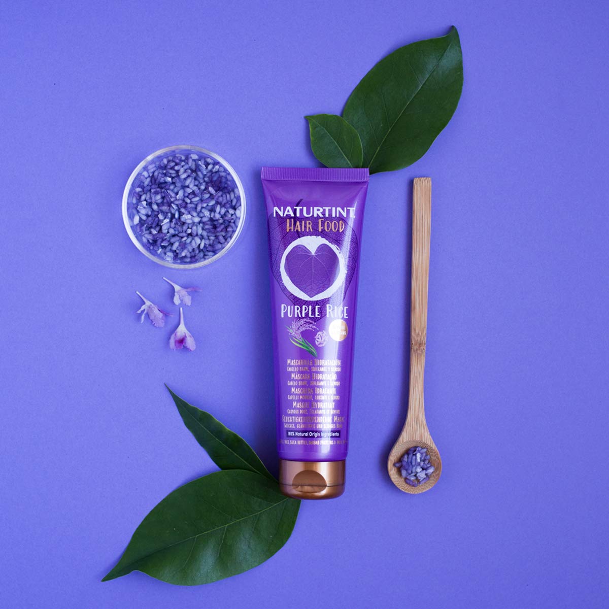 Naturtint Purple Rice Hair Mask - Deep Moisturizing Treatment for Smooth, Shiny & Silky Hair - 99% Natural Ingredients (150ml) | Perfect for Dry, Damaged Hair & Color-Treated Hair Care Routine