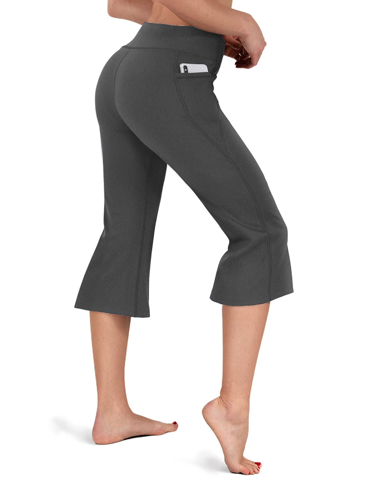 Inno Bootcut Yoga Pants for Women - High Waisted Workout Capris with 3 Pockets, Bootleg Yoga Pants for Running, Gym & Lounge Wear