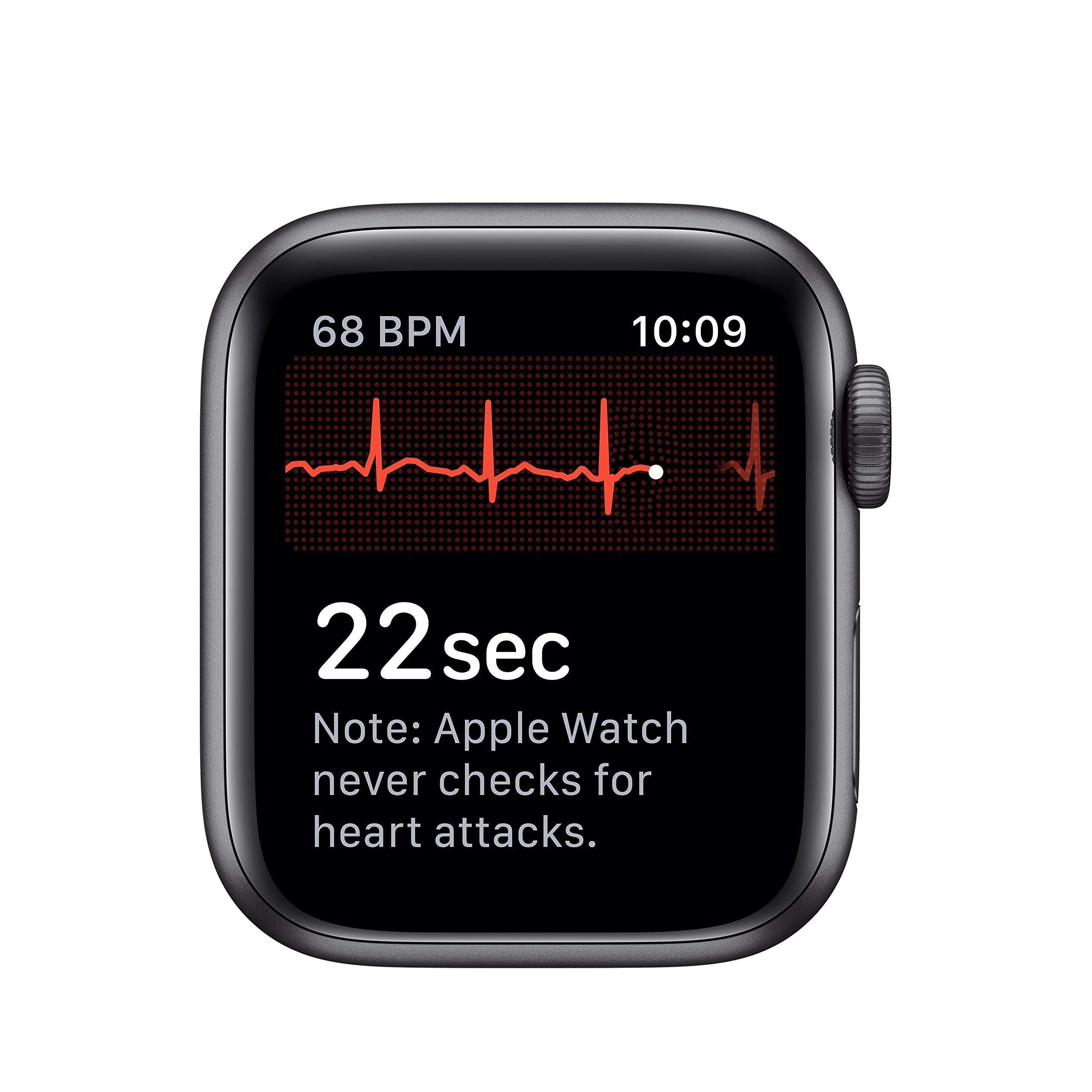 Apple Watch Series 5 (GPS, 44mm) - Space Gray Aluminum Case with Black Sport Band (Renewed) | Smartwatch for Fitness Tracking, Heart Rate Monitoring & Notifications | Perfect for Workouts, Running & Daily Use