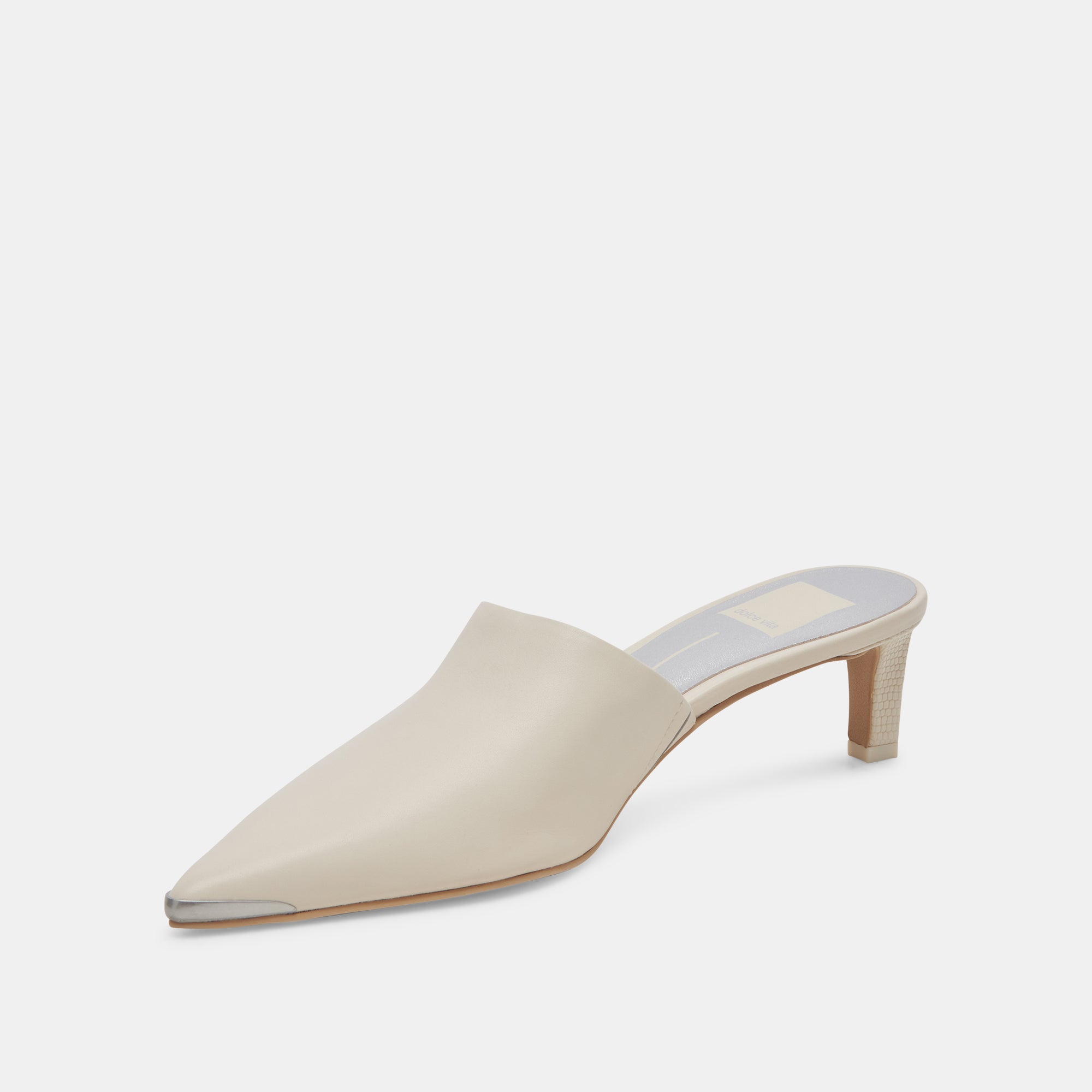 LEXY Women's Ivory Leather High Heels - Elegant Pointed Toe Pumps for Weddings, Parties & Office Wear