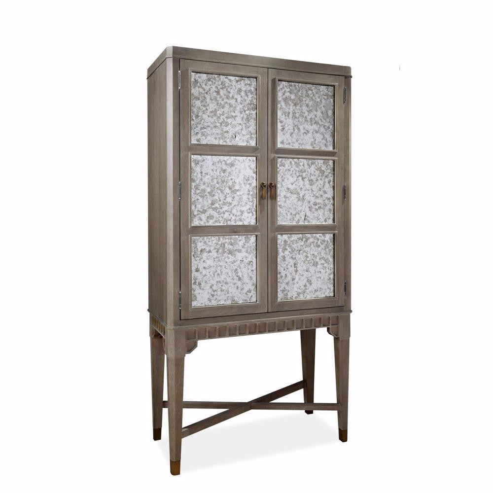 Universal Bar Cabinet with Glass Doors - Modern Home Bar Storage for Wine, Liquor & Glassware - Perfect for Living Room, Dining Room or Man Cave