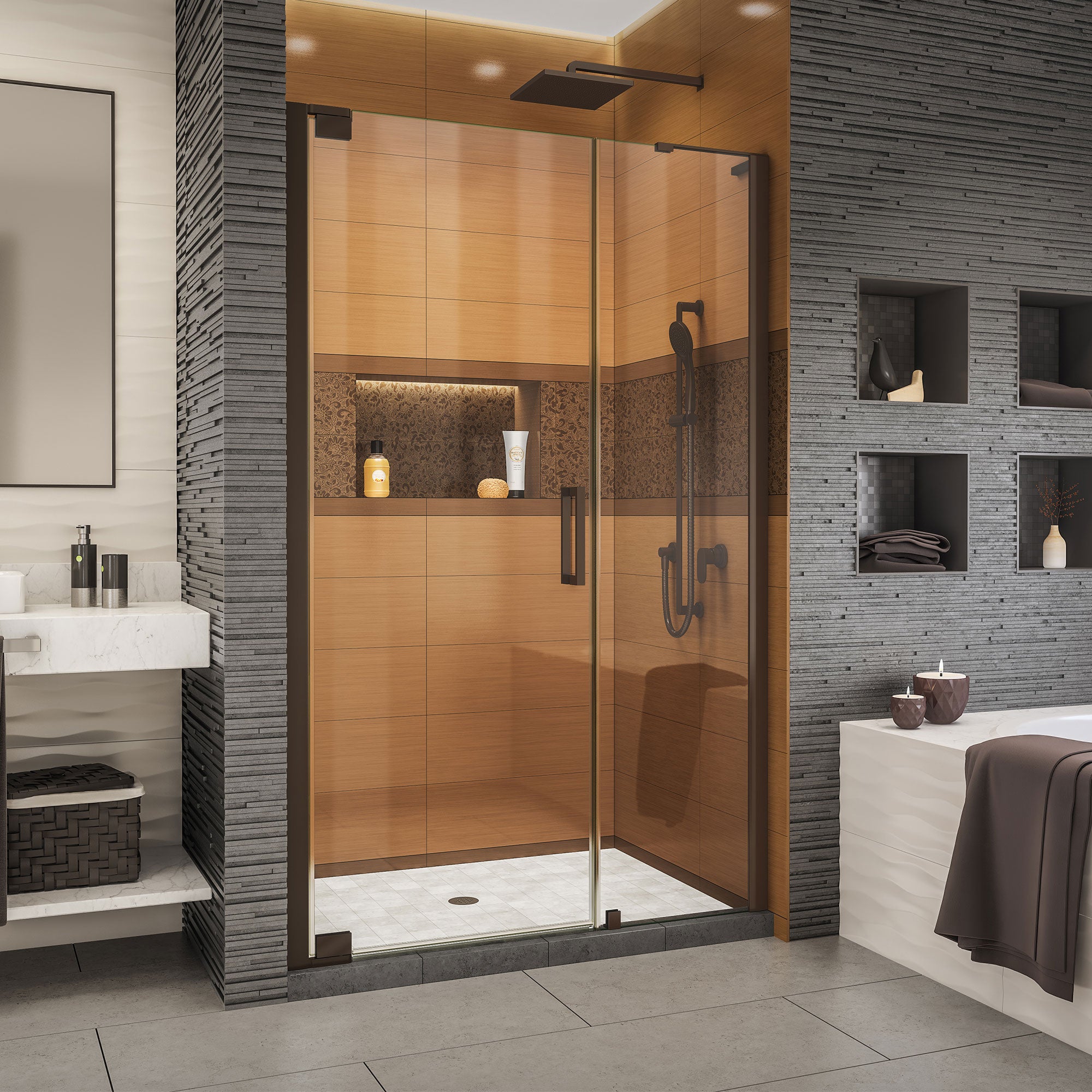 DreamLine Elegance LS Frameless Pivot Shower Door 46.5-48.5