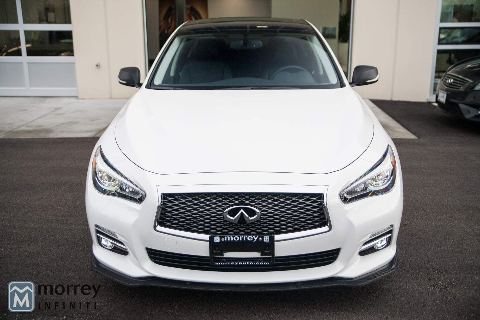 2014-2017 Infiniti Q50 Premium Front Bumper Lip Splitter - Matte Black (KB11226) | Enhances Aerodynamics & Sporty Look for Street or Track Use