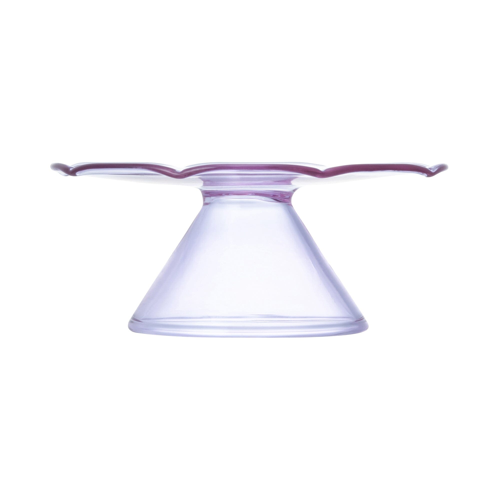 Elegant Purple Glass Flower Cake Stand - Perfect for Wedding, Birthday & Dessert Displays