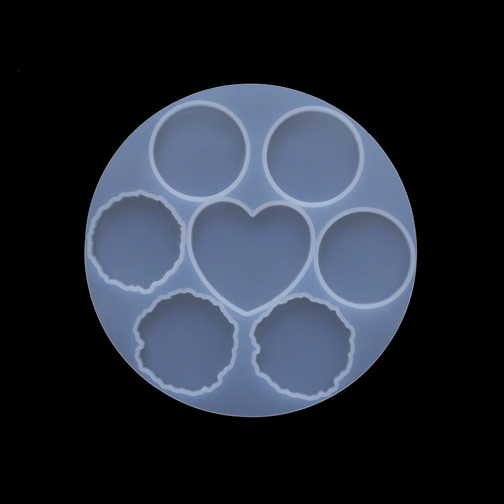 Premium Crystal Epoxy Resin Silicone Mold for DIY Phone Holder - Irregular Marble Round Design for Crafting Unique Phone Stands | Perfect for Home Decor, Office Desk Accessories & Handmade Gift Making