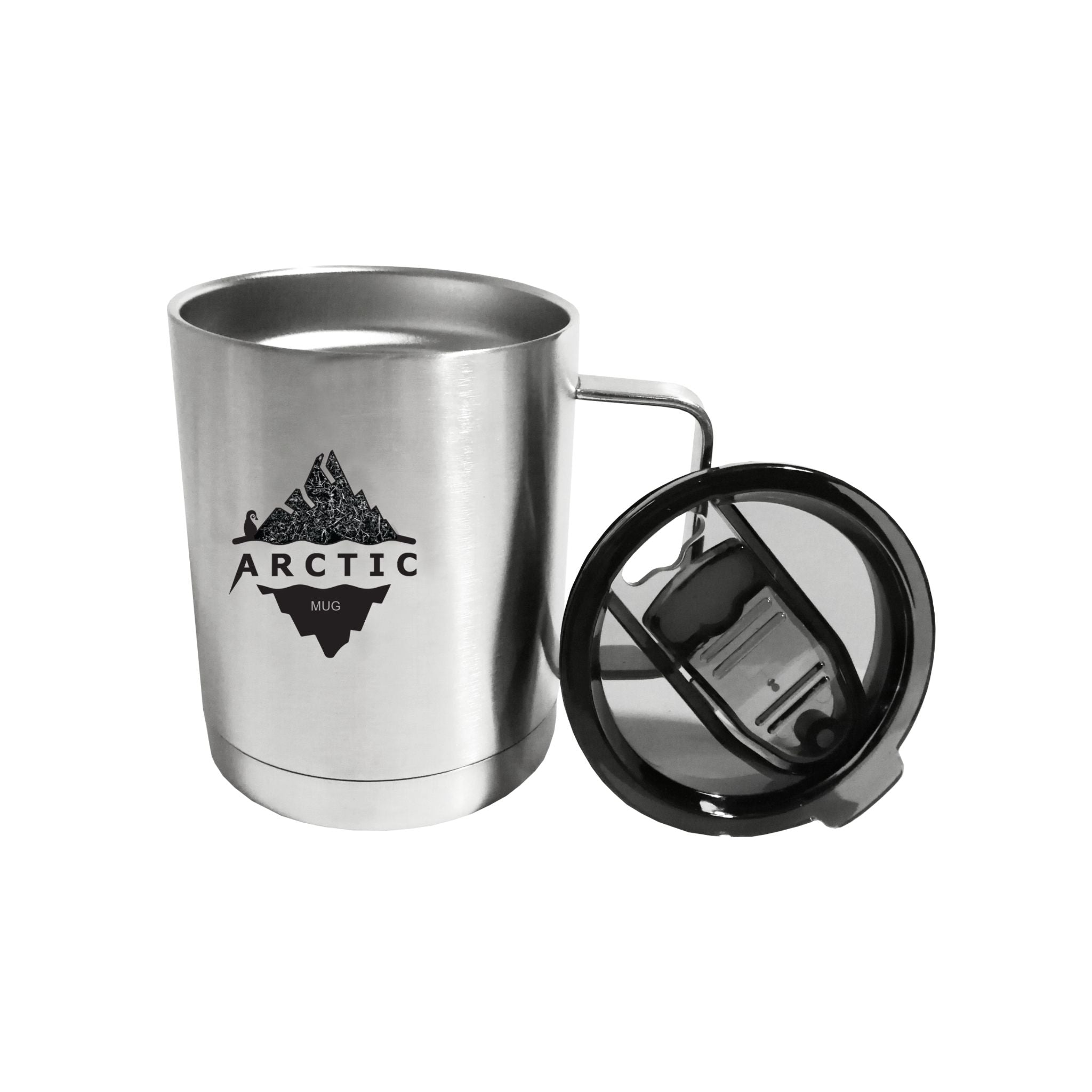 JML 300ml Arctic Insulated Stainless Steel Travel Mug - Silver (J0024) | Keeps Drinks Hot/Cold for Hours | Perfect for Coffee, Tea, Camping & Office Use