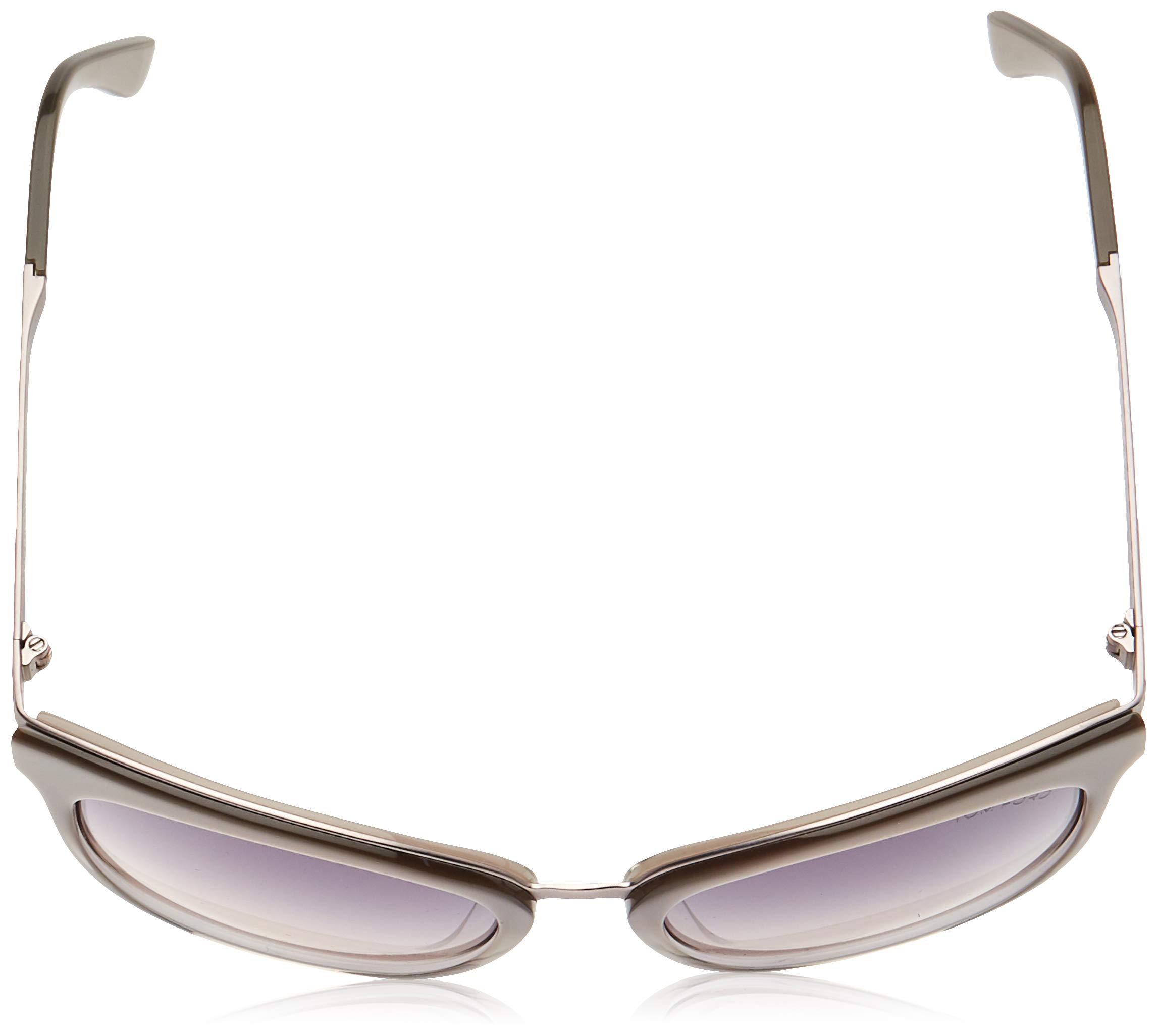 Tom Ford FT 0461 Emma 59B Sunglasses - Beige/Gradient Smoke Lenses - Luxury Designer Shades for Women - Perfect for Beach, Driving & Outdoor Activities