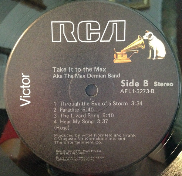 Take It To The Max by Aka The Max Demian Band - Vinyl LP Album (Mint Condition) - Perfect for Record Collectors & 80s Music Lovers