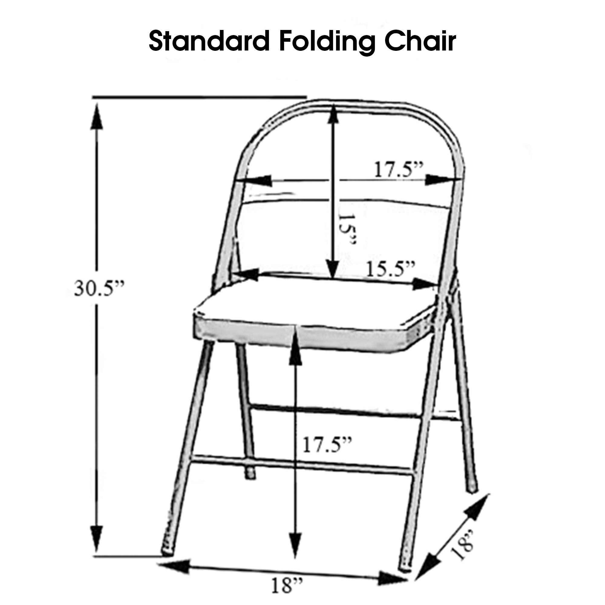 100 Pack Stretch Spandex Folding Chair Covers - Black & White Striped Design for Weddings, Parties & Events - Elastic Dining Chair Slipcovers for Home & Commercial Use