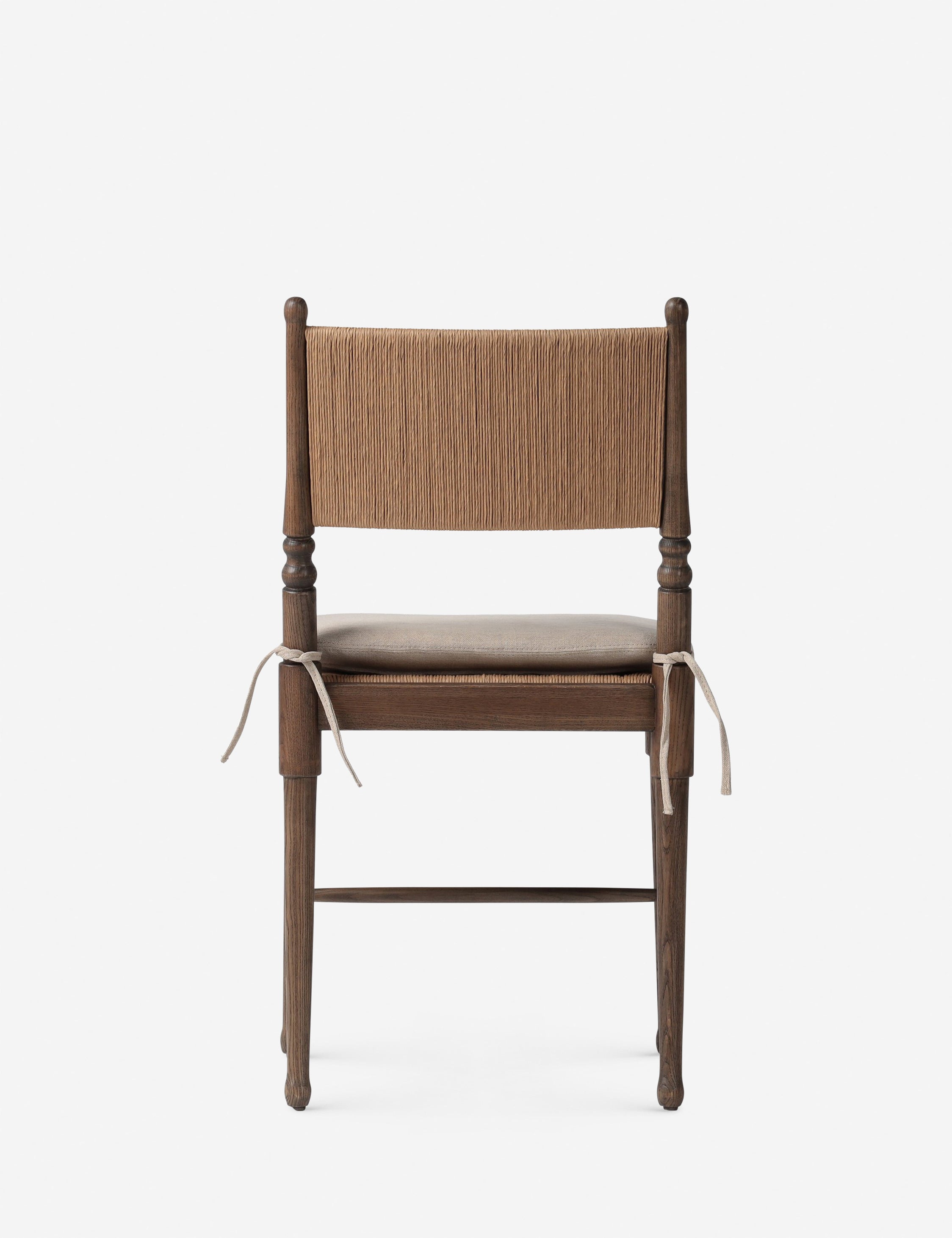 Fayth Dining Chair by Amber Lewis x Four Hands - Modern Wooden Dining Chair with Upholstered Seat - Perfect for Kitchen, Dining Room, and Home Office