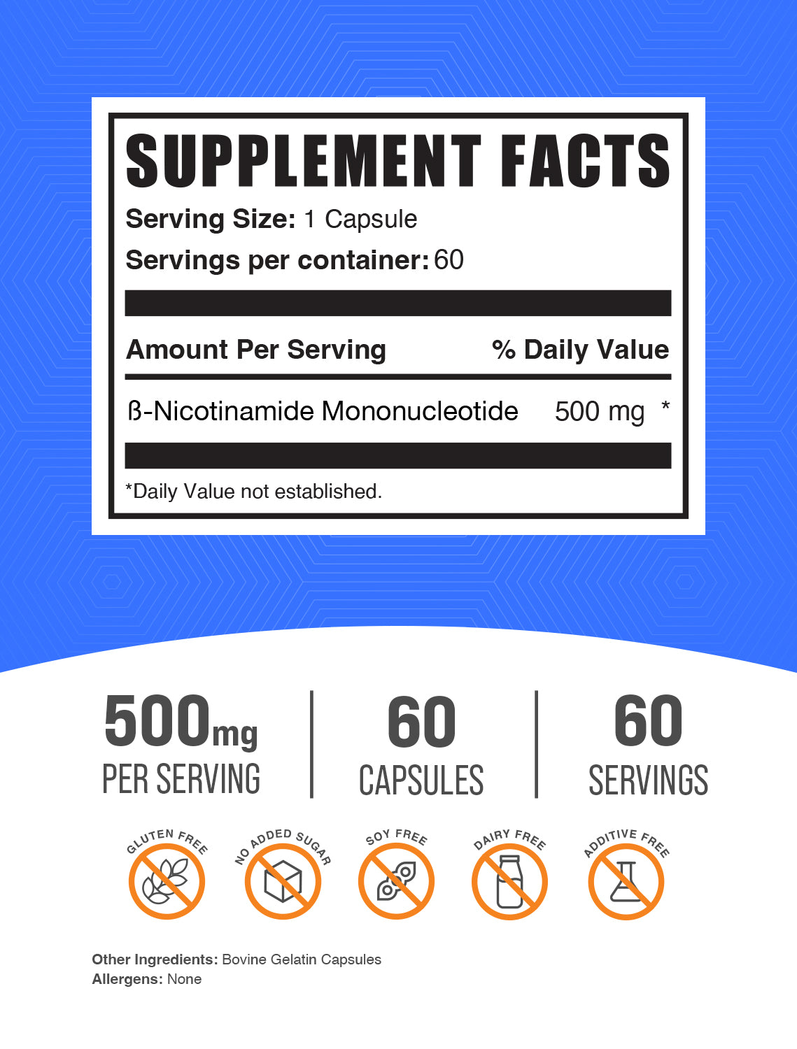 NMN (Nicotinamide Mononucleotide) Capsules 500mg - Anti-Aging Supplement for Energy & Longevity - Supports Cellular Health & NAD+ Production - Perfect for Daily Wellness Routine & Healthy Lifestyle