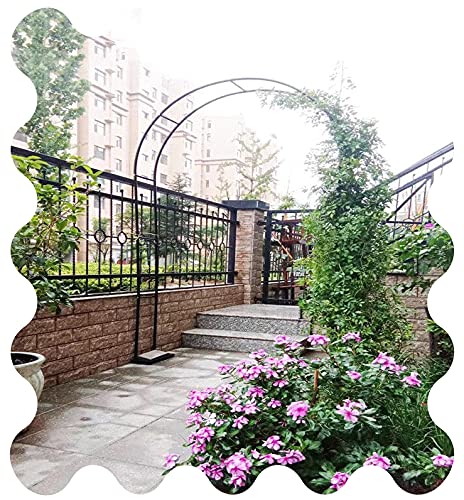 SHIJIANX Metal Garden Arch - Elegant Wedding Arch & Plant Climbing Stand for Backyard, Lawn, Patio | Perfect for Outdoor Weddings, Vine Support & Garden Decor (Black/White)