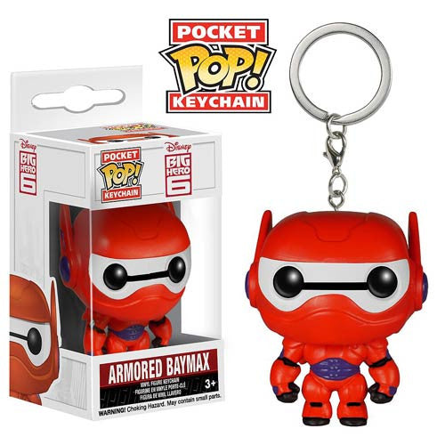 Disney Big Hero 6 Armor Baymax Pocket Pop! Keychain - Cute Collectible Vinyl Figure for Backpacks, Keys & Gifts