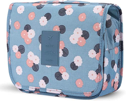 BEAMOX Hanging Travel Toiletry Bag - Waterproof Cosmetic Organizer for Women | Portable Makeup Pouch with Brush Holder | Ideal for Vacation, Gym & Business Trips