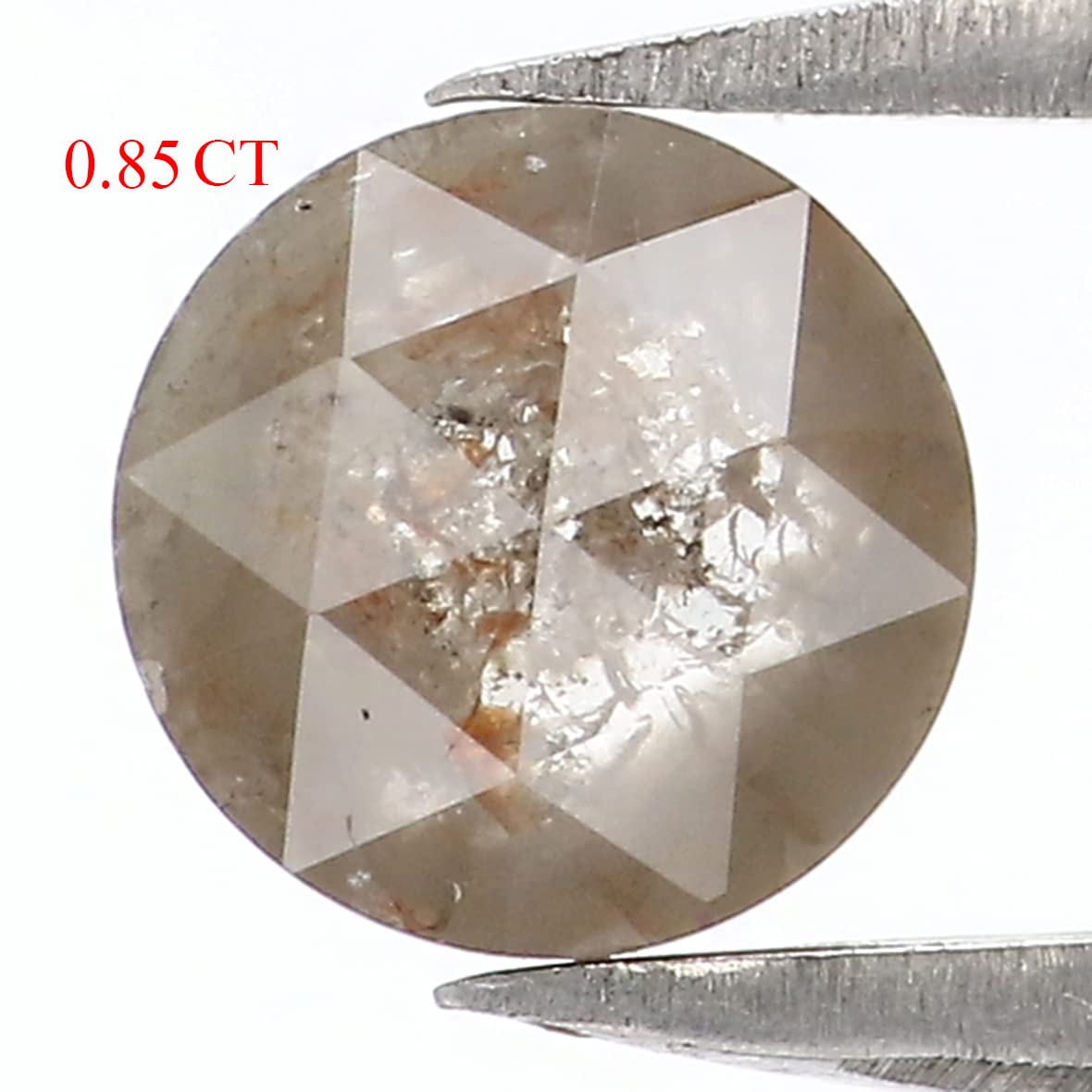 0.85 CT Natural Loose Round Rose Cut Gray Diamond - 5.70 MM GIA Certified Loose Diamond for Engagement Rings & Fine Jewelry (KQ1901)