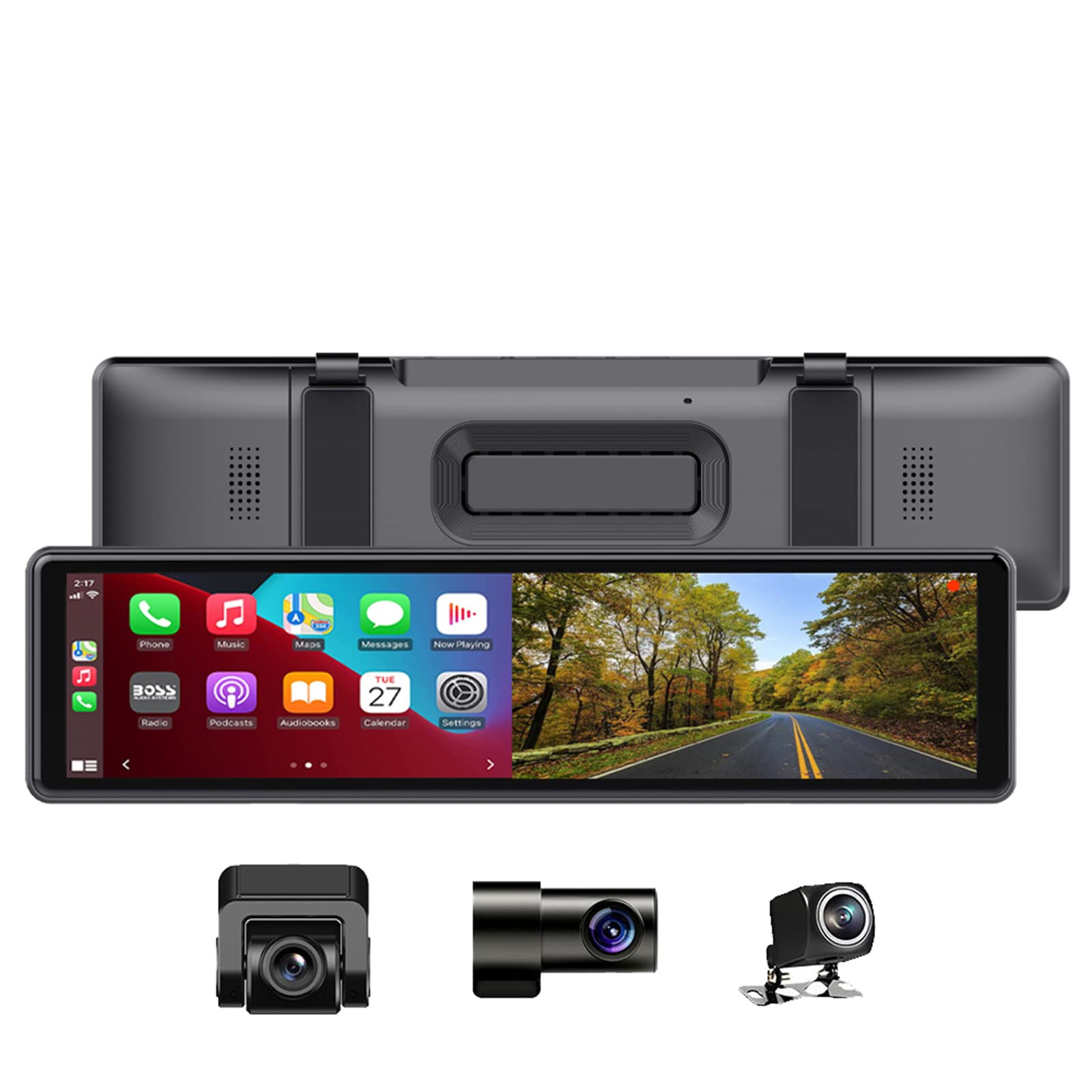 2.5K WiFi GPS Dash Cam with Night Vision & 170° Wide Angle - Front Car Camera with G-Sensor & Parking Monitor - Perfect for Road Trips, Uber/Lyft Drivers & Vehicle Security