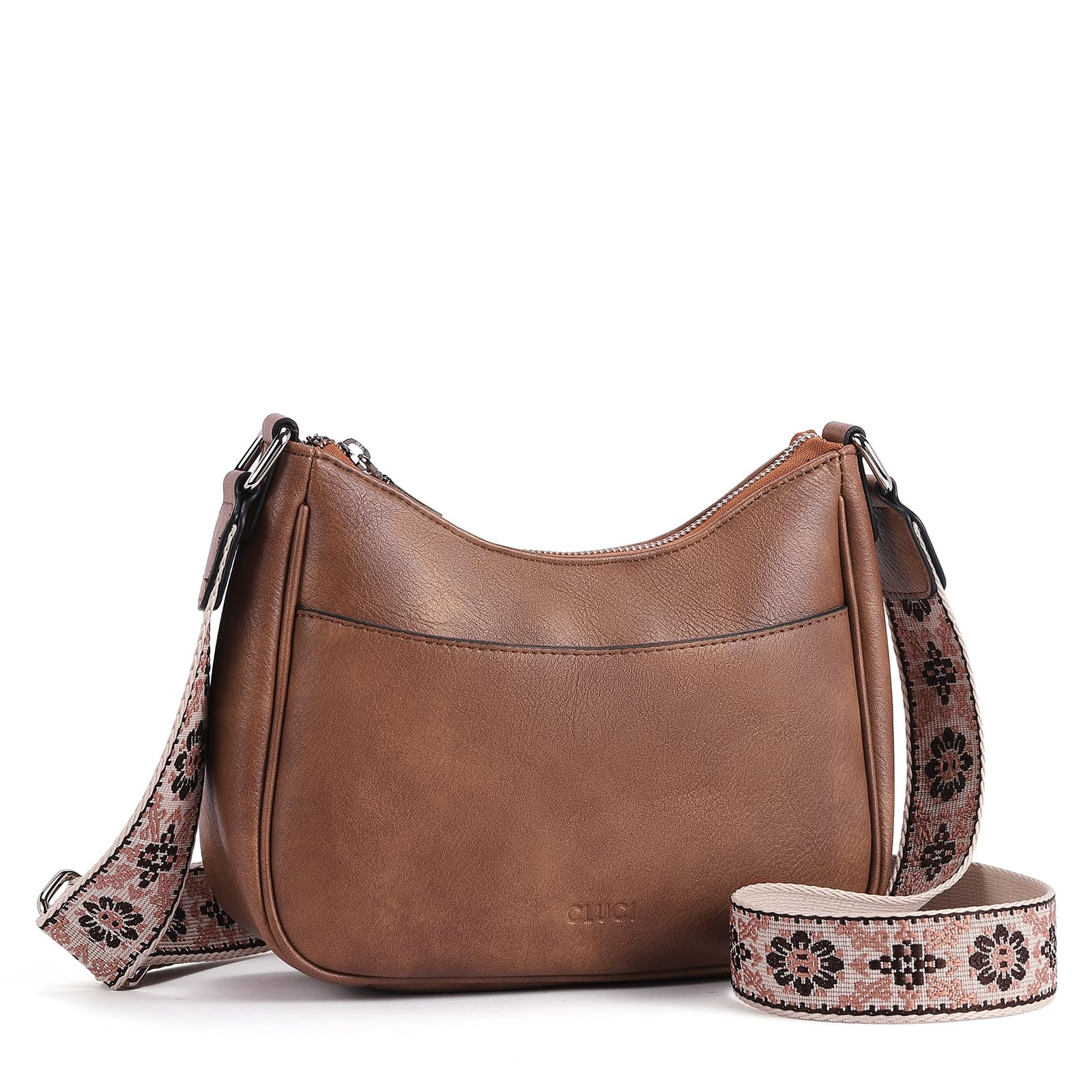 CLUCI Vegan Leather Crossbody Bags for Women - Adjustable Wide Strap Shoulder Handbag Purse | Perfect for Work, Travel & Everyday Use