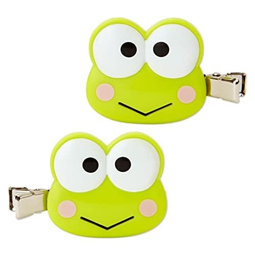 Sanrio KeroKeroKeroppi Hair Clips - Cute Frog Hairpins & Bangs Clips for Girls | Perfect for School, Cosplay & Kawaii Fashion Accessories