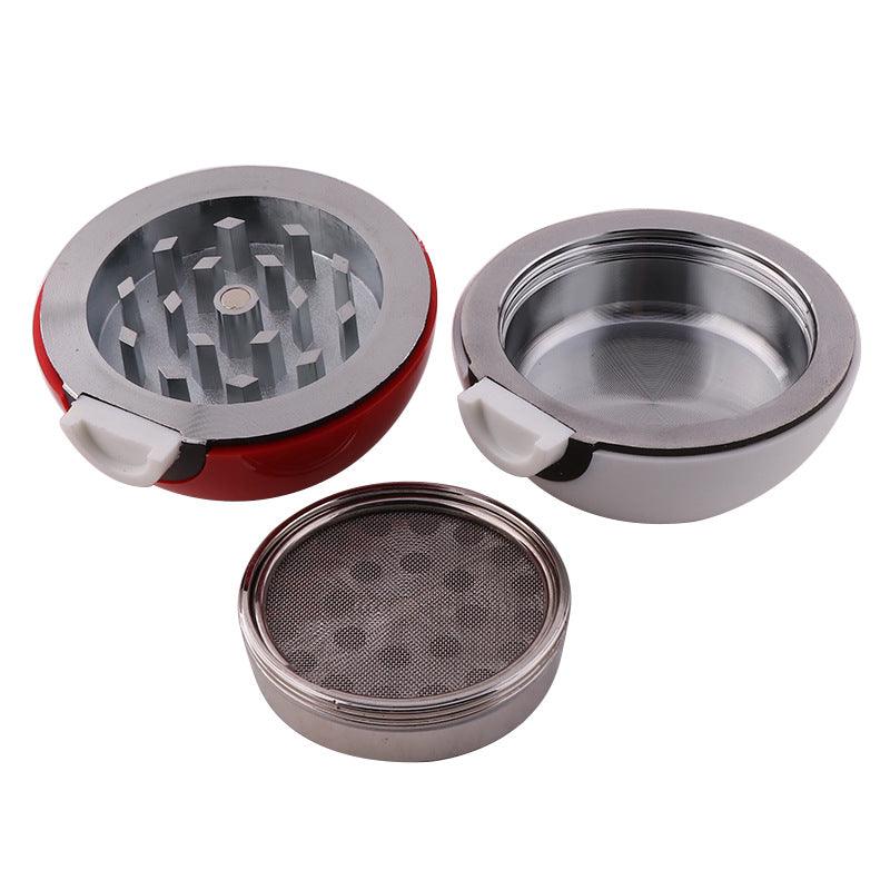 50MM 3-Layer Zinc Alloy ELF Ball Herb Grinder with Gift Box - Premium Spice Crusher for Kitchen, Camping & Travel Use