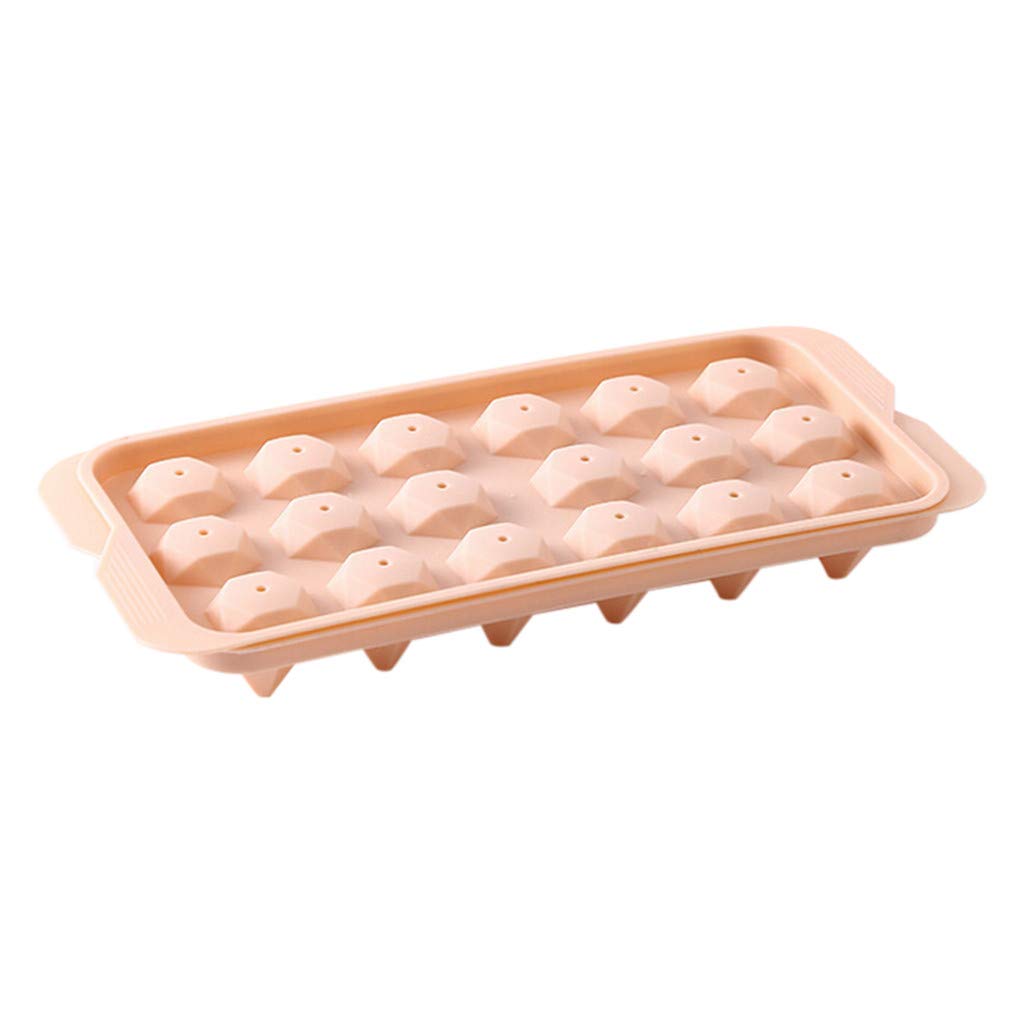 Watonic Silicone Ice Cube Trays - Reusable Ice Cube Mold for Whiskey, Wine, Cocktails, Juice & Beverages (Pink) - Perfect for Parties, Home Bars & Cocktail Making