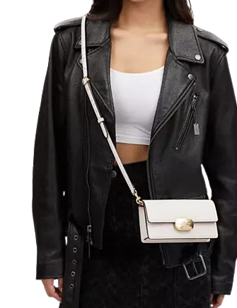 Coach Eliza Small Flap Crossbody Bag for Women - Genuine Leather Shoulder Purse with Adjustable Strap, Perfect for Work, Travel & Everyday Use