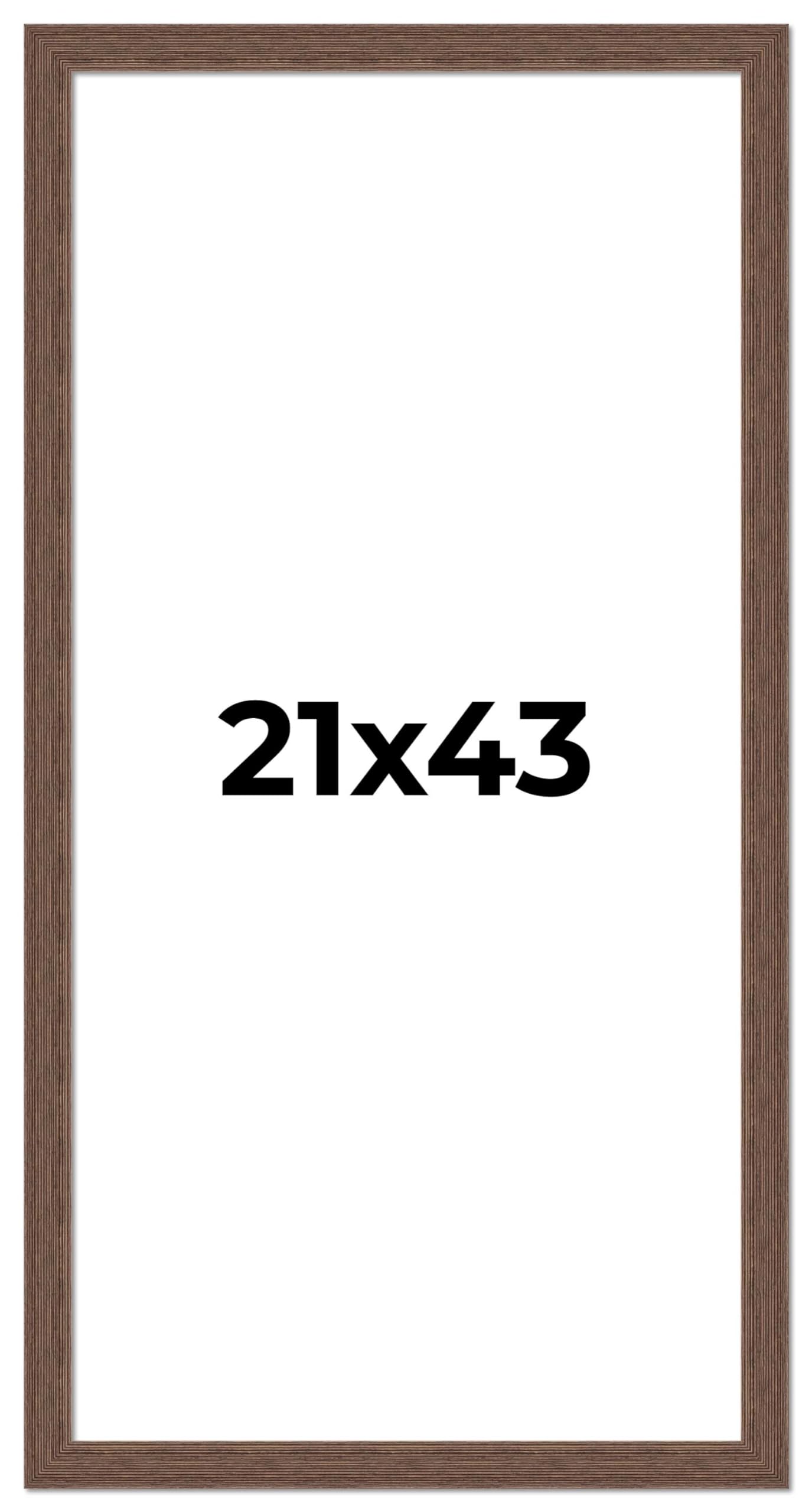 21x43 Distressed Barnwood Picture Frame - Rustic Farmhouse Photo Frame with UV Acrylic Shatter Guard & Acid-Free Backing | Perfect for Wall Decor, Living Room, Bedroom & Office Display
