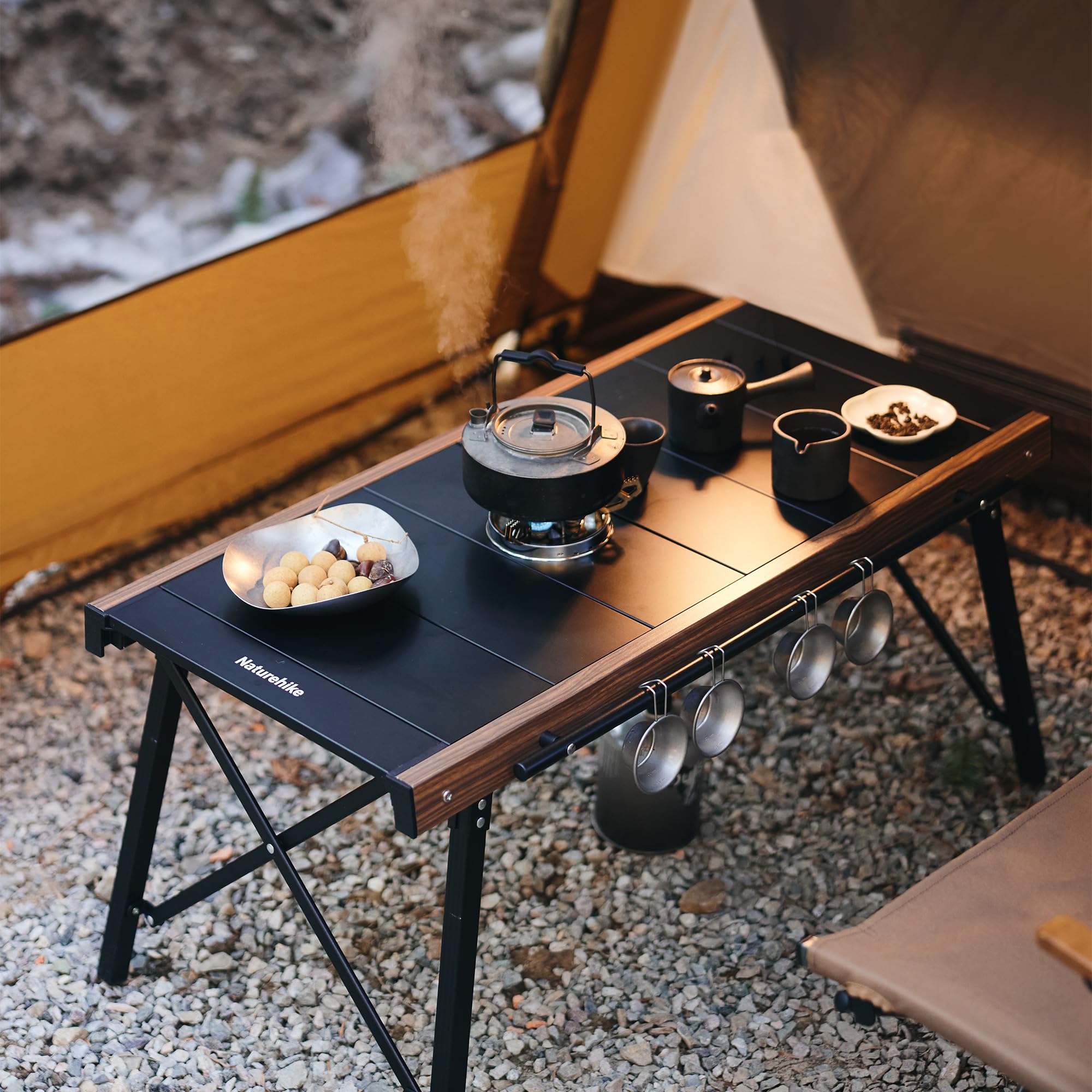 Naturehike IGT Camping Table - Lightweight Aluminum Alloy Portable Outdoor Cooking Table with Carry Bag | Perfect for Car Camping, Picnics, RV Trips & Backpacking (Accessories Sold Separately)