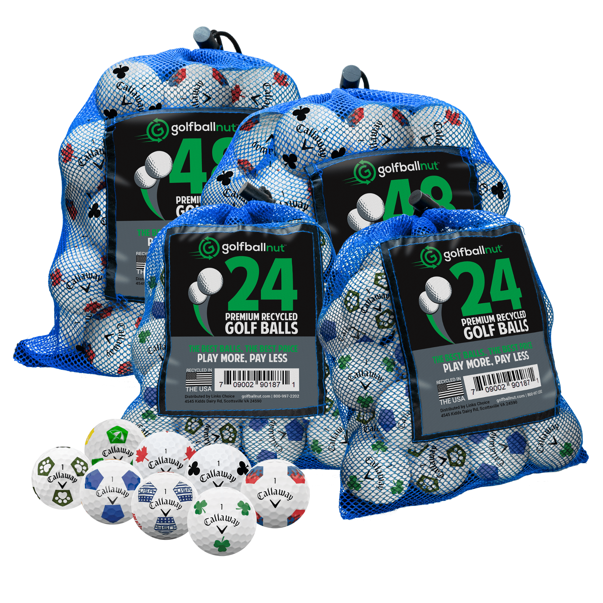 Premium Used Callaway Chrome Soft Truvis Golf Balls - 12/24/36 Pack with Durable Mesh Bag | High Performance Practice & Game Balls for Driving Range, Course Play & Tournament Training