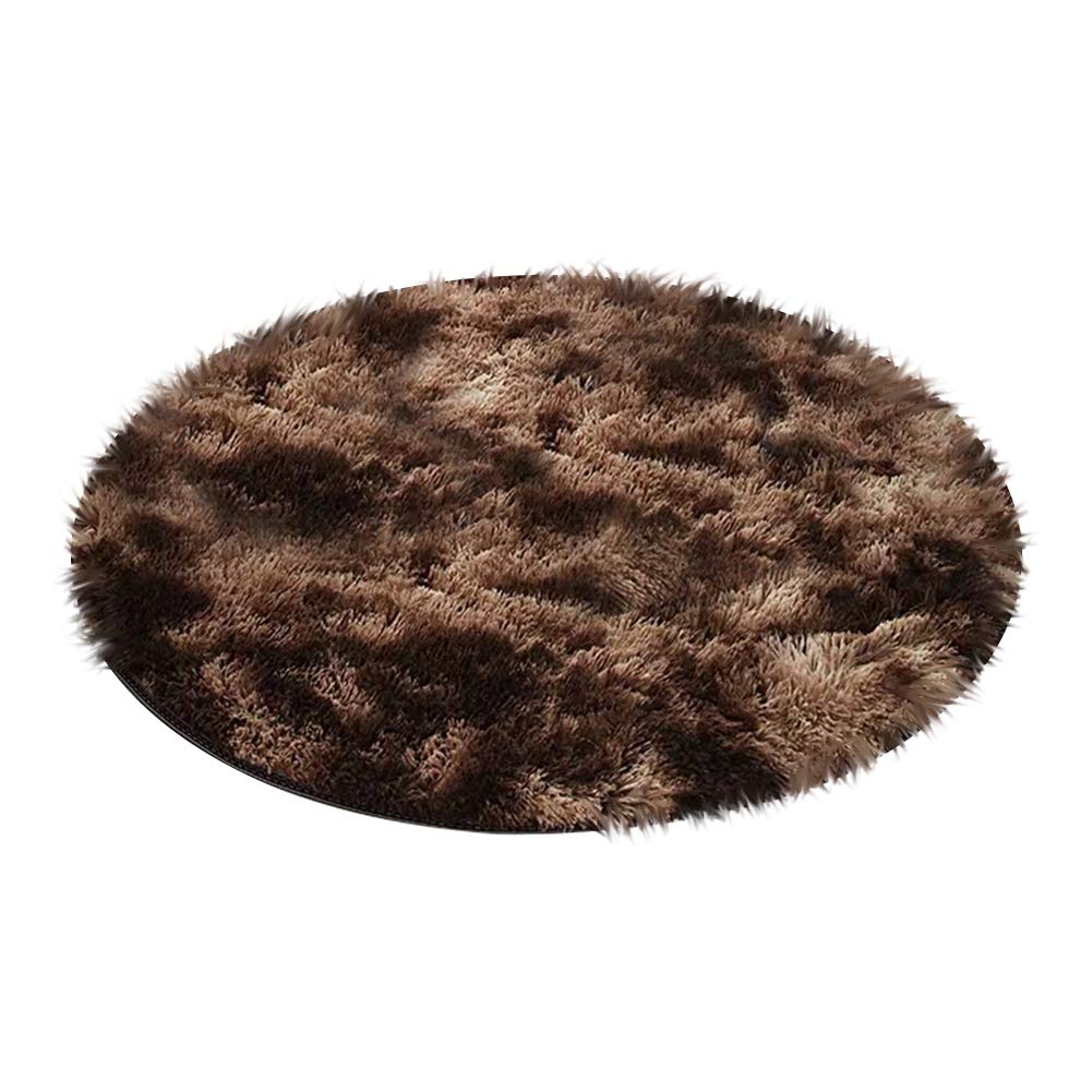 Ochine Ultra Soft Round Fluffy Area Rug - Plush Shaggy Carpet for Nursery, Kids Room, Living Room & Bedroom - Non-Slip Modern Floor Mat for Girls Home Decor (Perfect for Playrooms, Dorm Rooms & Cozy Spaces)