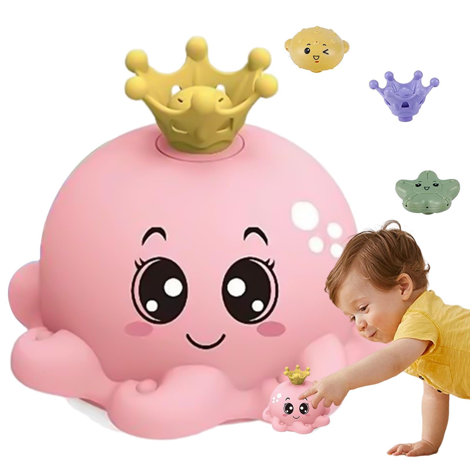Whale Bath Toys for Toddlers 2-4 Years - LED Light Up Bath Time Toys for Kids & Babies - Fun Water Play Toys for Bathtub, Desk, Shelf - Perfect Gift for Birthday, Christmas, Easter