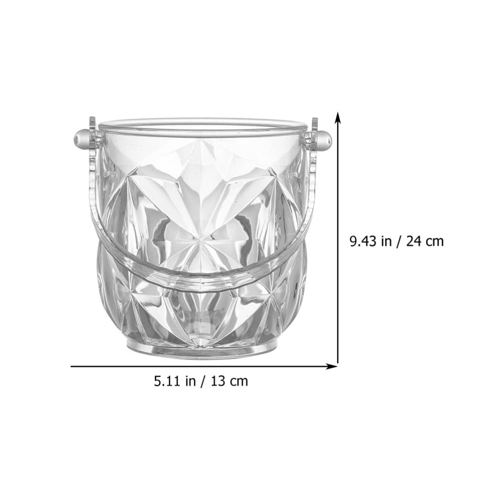 Cabilock Clear Acrylic Ice Bucket Holder - Food Grade Wine Chiller with Tongs for Whisky, Beer & Beverages | Perfect for Bar Parties, Home Entertaining & Outdoor Gatherings
