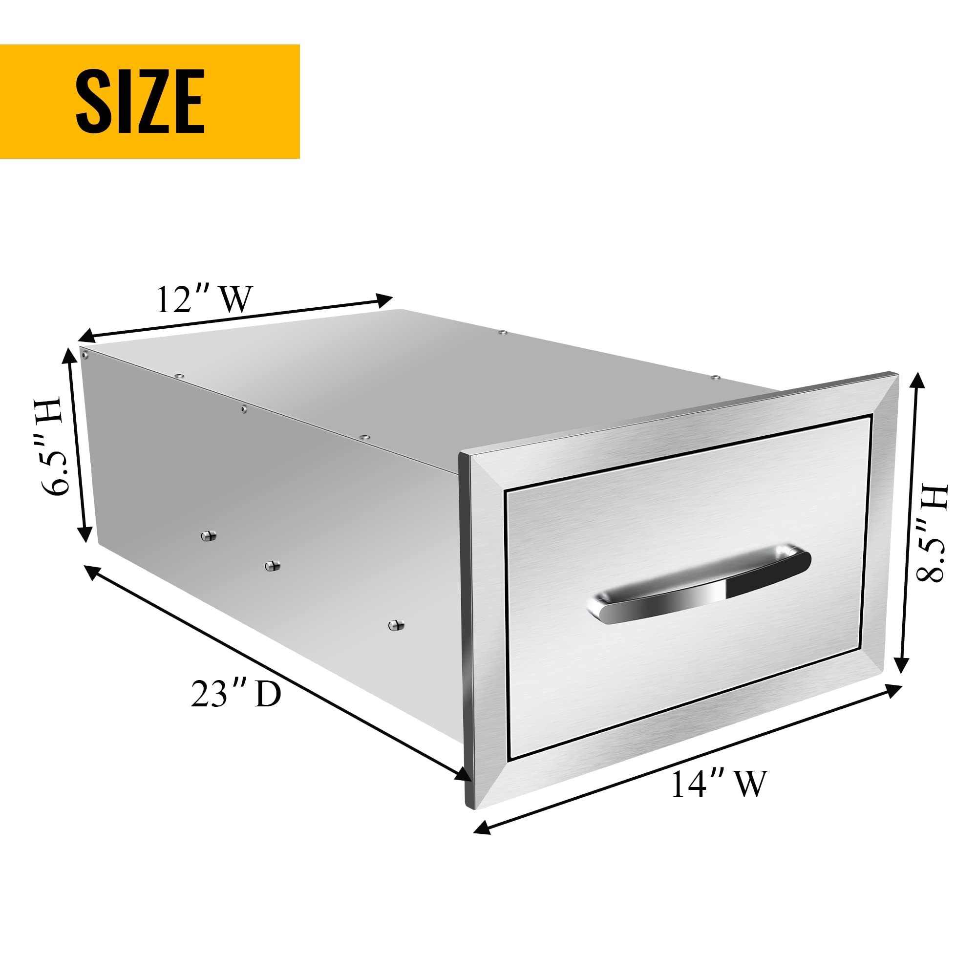 Stainless Steel Outdoor Kitchen Single Drawer 14
