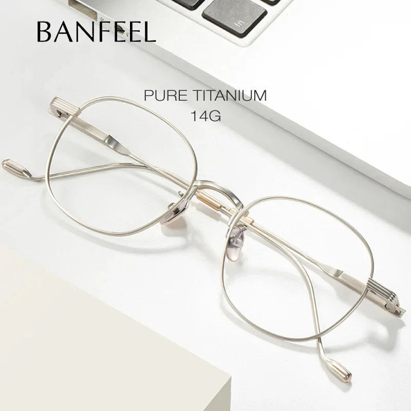 Aror Unisex Full Rim Round & Square Titanium Eyeglasses Frame 492122 - Lightweight Durable Glasses for Work, Reading & Fashion