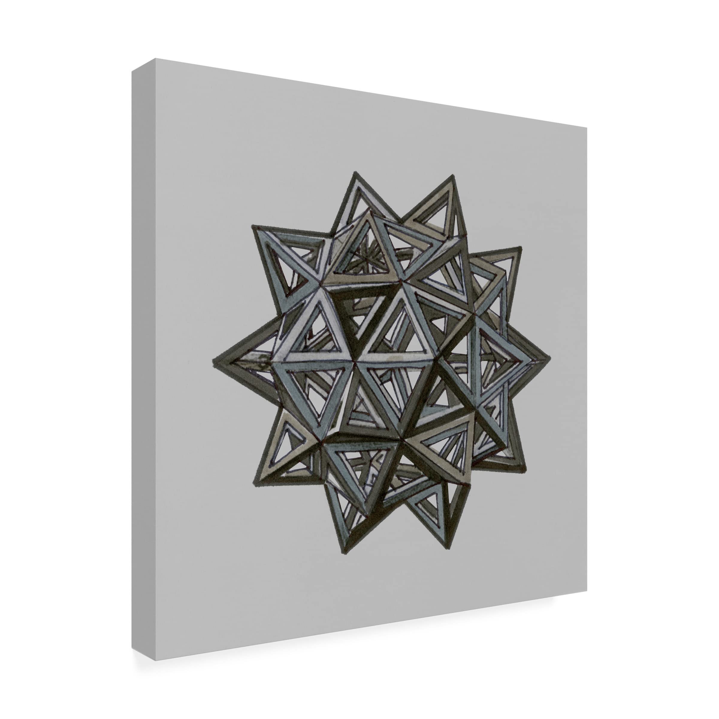 Stellar Design Studio 'Equilateral Vertex I' Abstract Canvas Wall Art - Modern Home & Office Decor for Living Room, Bedroom, or Workspace