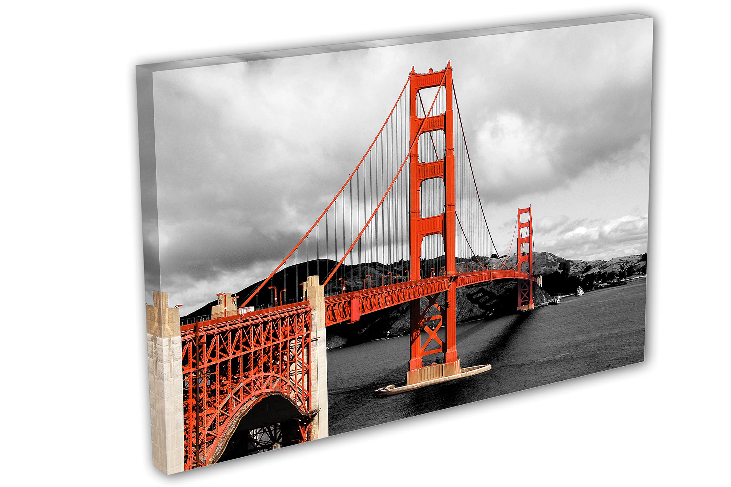 30x20 Golden Gate Bridge Canvas Wall Art Print - Modern Home Decor for Living Room, Bedroom & Office | Premium Wall Decor for San Francisco Lovers