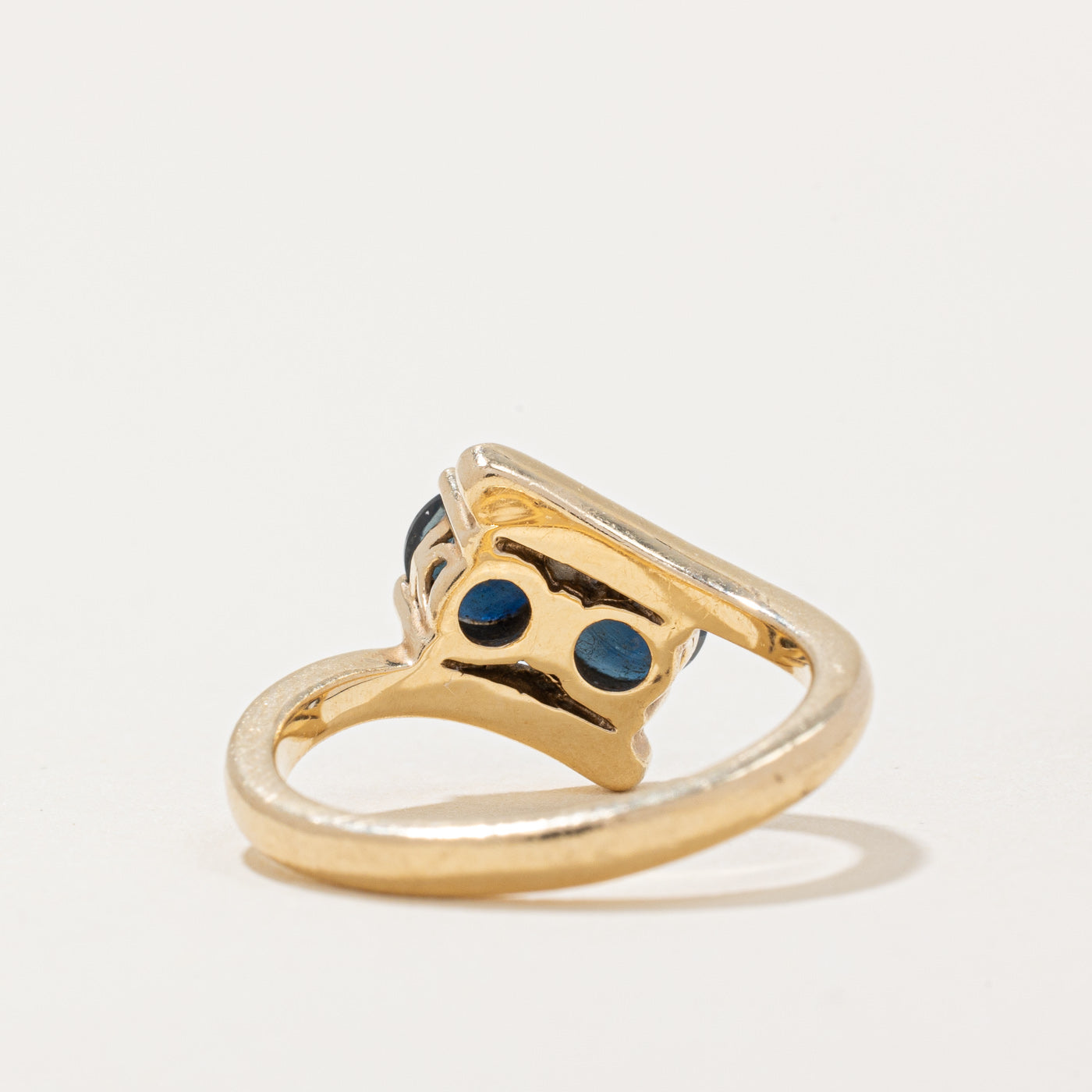 1.20ctw Sapphire Bypass Ring - Size 5.75 | Elegant Blue Gemstone Engagement Ring for Women | Perfect for Weddings, Anniversaries & Special Occasions