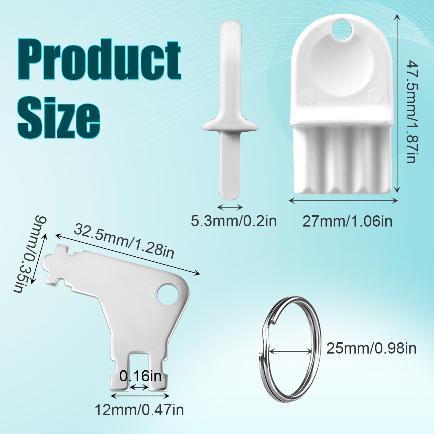 20pcs Paper Towel Dispenser Keys - Plastic & Metal Toilet Paper Dispenser Key Replacement with 20 Key Rings - Compatible with Waffle Georgia Pacific - Ideal for Janitorial Staff, Maintenance Workers & Commercial Restrooms