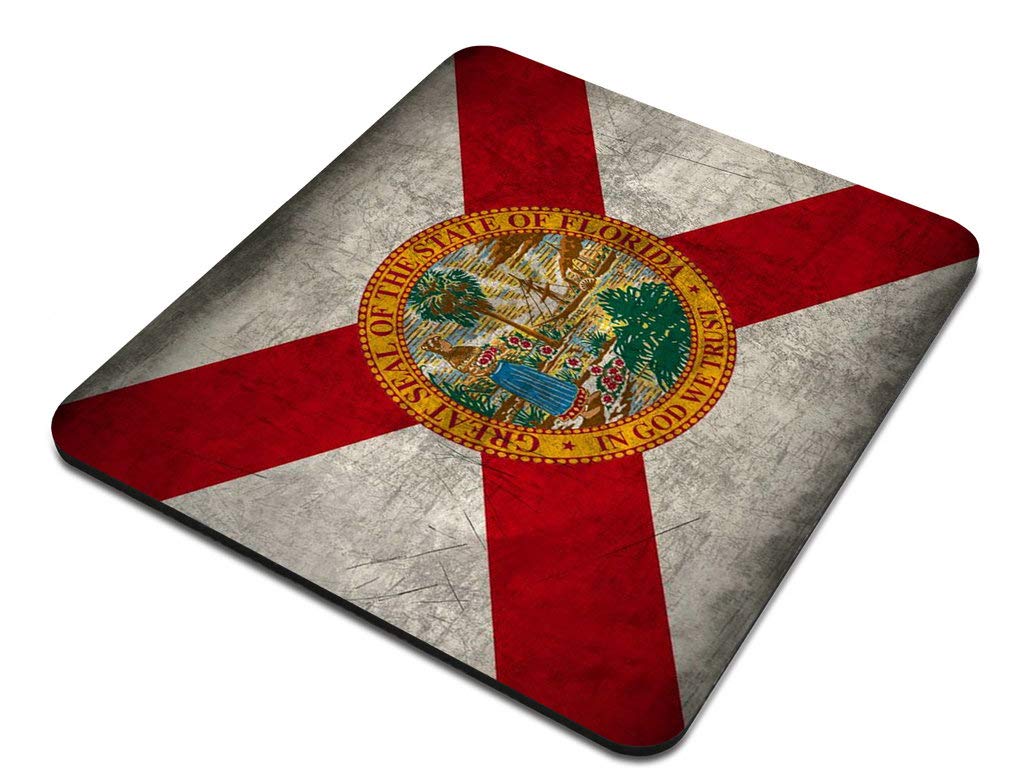 Custom Florida State Flag Non-Slip Rubber Gaming Mouse Pad - Cute Rectangle Computer Mousepad for Laptop & PC - Perfect for Office, Gaming & Home Workspace